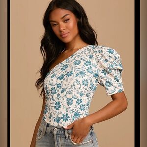 Somethin’ Bout You floral stretch knit bodysuit